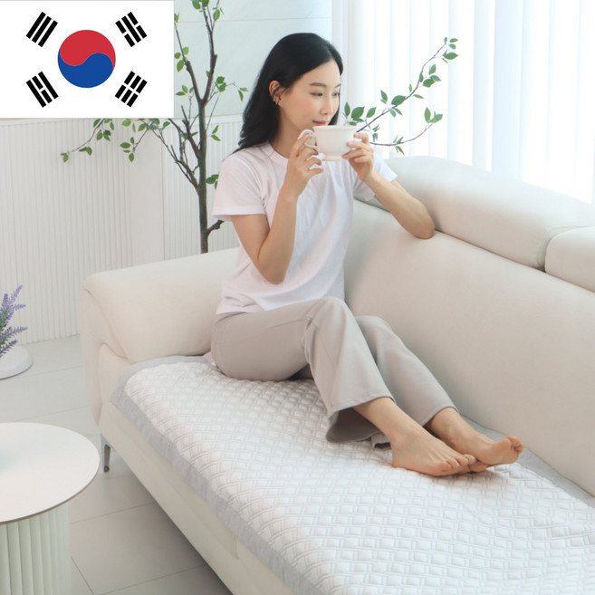 [100% 국내생산] 몽비오스 국산 아이스쉘 냉감 쿨매트 여름 침대 패드 고정밴드, 콜드 그레이