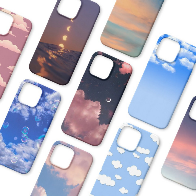 잼꾸러기폰 하늘 하드 케이스 구름 감성하늘 X커버5 G525N