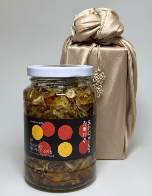 메모리인히어 500g 국산100% 꿀배대추도라지생강청 선물세트 답례품, 1개, 1개입
