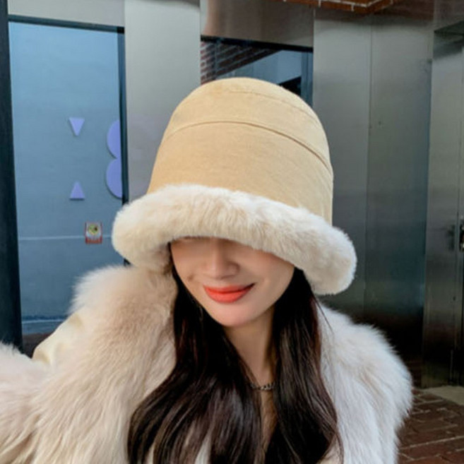 골프버킷햇 겨울 골프 벙거지 3color, 베이지, 1개