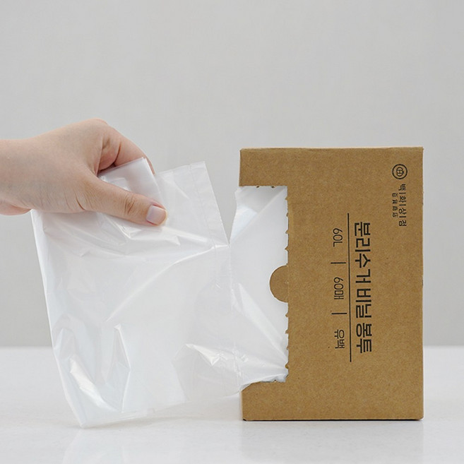 백화상점 뽑아쓰는 재활용 분리수거 비닐 봉투 60매, 1개, 60L