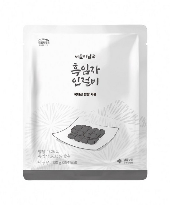서울마님 흑임자 인절미, 100g, 2개