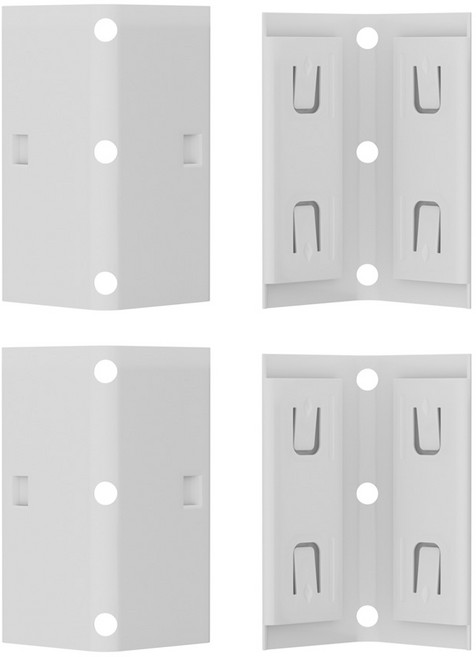 스피드랙 기둥연결브라켓 부속 4P세트, 화이트