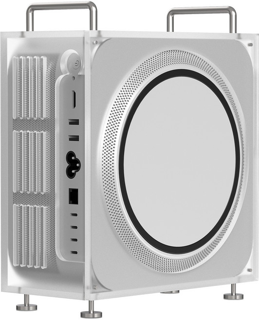 Geekria 섀시 스탠드 맥 스튜디오 M1/M2/M4 Max M1/M2/M3 Ultra 호환. 아크릴 컴퓨터 케이스 홀더 마운트 데스크탑 액세서리 최적화된 방열 기능, 1개