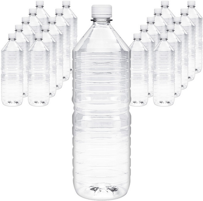 페트병 생수1.5L 원형 화이트캡(30개입) 플라스틱용기, 생수1.5L 원형 화이트캡