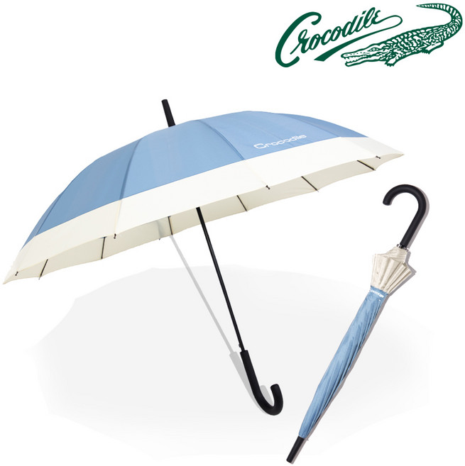 크로커다일 55-12K 곡자 투톤보더 장우산