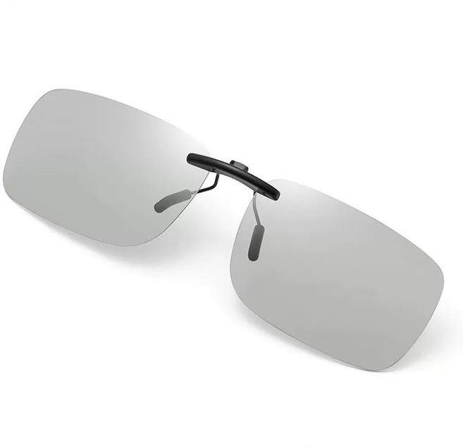 RayNeo Air4 PRO 가공 도수 글래스 렌즈 전 AR 기본렌즈, E. 광변색 렌즈업그레이드된 금속 클립편광