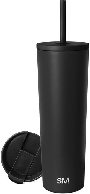 SIMPLE MODERN 스테인리스 스틸 물병 아이스 커피 여행용 머그컵, 28 Ounces, 슈퍼소닉 블루