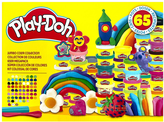 플레이도우 점보 컬러 컬렉션, 65개