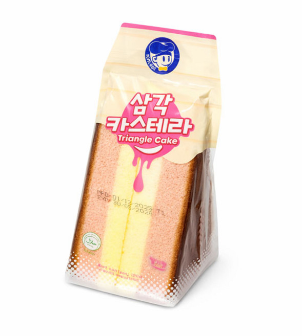 천원빵 몽글 삼각 카스테라 딸기, 100g, 20개