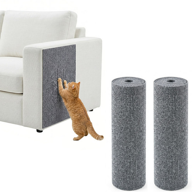 제로앤나인 붙이는 고양이 벽스크래쳐 2P, 그레이, 1세트