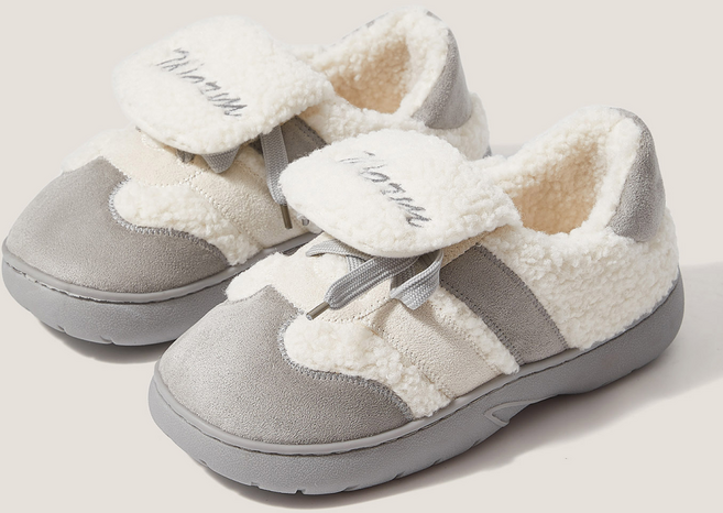 무니유유 겨울 보들보들 양털 뽀글이 가변운 편한 캐주얼 빈티지 스니커즈 운동화 슈즈