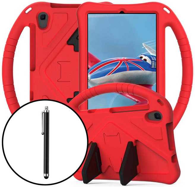 2020 갤럭시 탭 A 8.4 (SM-T307 / T307U) EVA폼 로켓 거치대 손잡이 케이스, RED