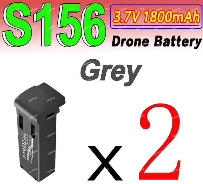 원본 S156 배터리 3.7V 1800MAh Battery15min 드론 교체 액세서리 부품에 대한 비행 시간, 12 S156 Grey BatteryX2