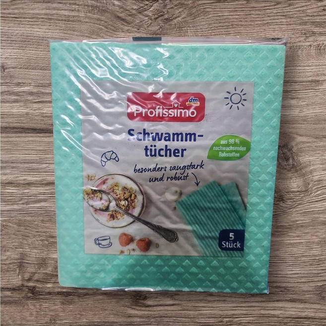 德國 Profissimo 萬用抹布 5入 20x18cm 高效吸水堅固耐用, 5個
