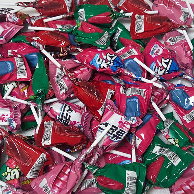 롯데 롤리팝 아이스캔디 막대사탕 어린이집 유치원 행사 간식, 125개, 11g