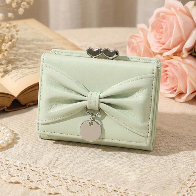 샤샤벨 러블리보우 리본 반지갑 여성 학생 카드지갑 초등 여아 지갑