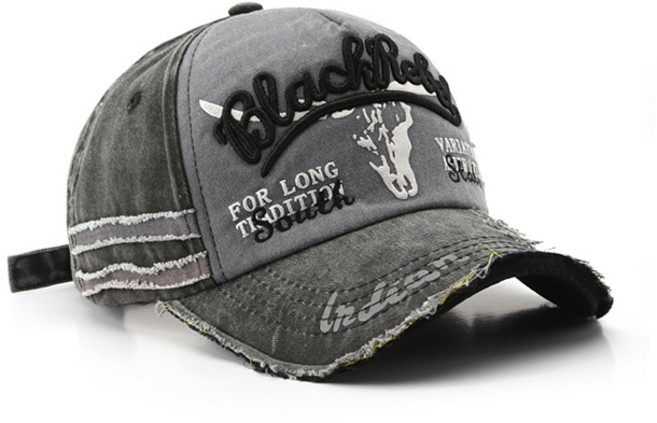 홀리마카로니 남녀공용 빅사이즈 빈티지 블랙라벨 배색 볼캡 대두모자