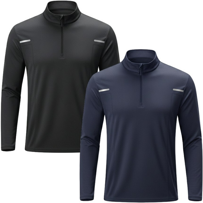 남성 사계절 편안한 등산복 작업복 티셔츠 2종