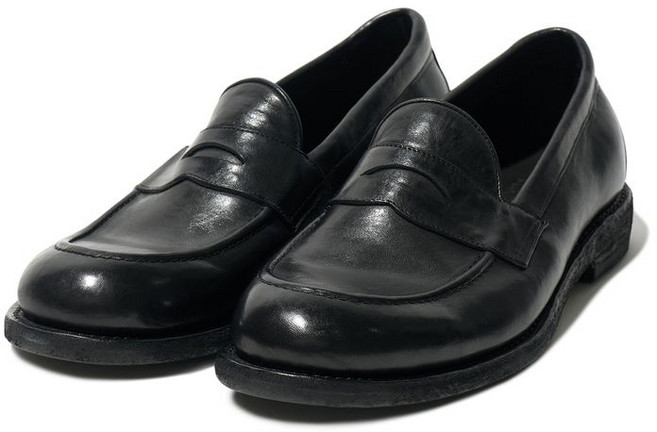 파르티멘토 PARTIMENTO REWORKS Horsehide Penny Loafer Black