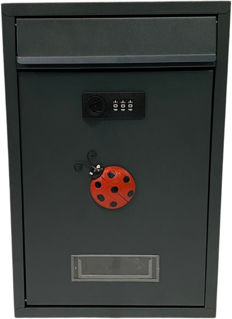 密碼鎖瓢蟲信箱 簡約信箱, 密碼鎖黑 瓢蟲