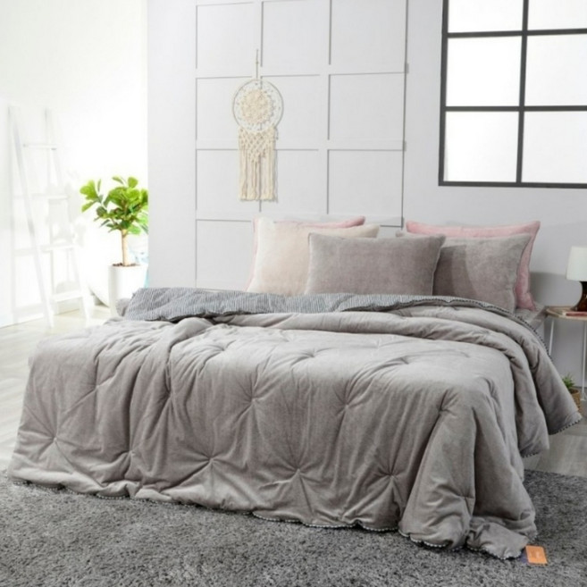 밍크 극세사이불 모던한 스트라이프 부드러운 따뜻한 겨울 이불 하나침장