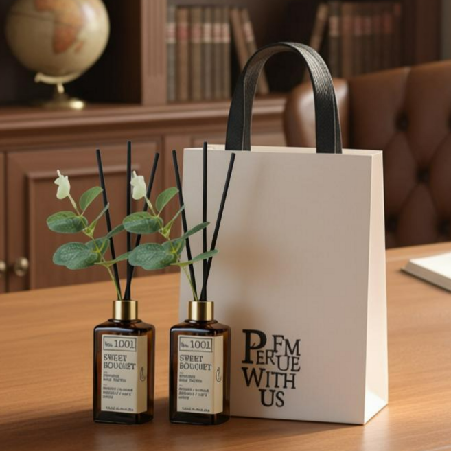 선물구성 시그니처 홈 퍼퓸 디퓨저 실내용 방향제 쇼핑백 증정, No.1002 플라워샤워, No.1002 플라워샤워