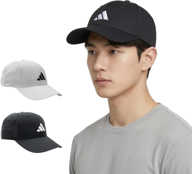 아디다스 캡모자 베이스볼 엠브로이더드 골프 스포츠 모자, 1개, 화이트