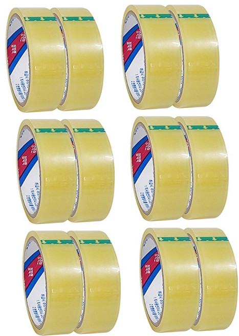 홀스파워 물레방아 테이프 리필 투명opp, 24미리(2개입), 6세트