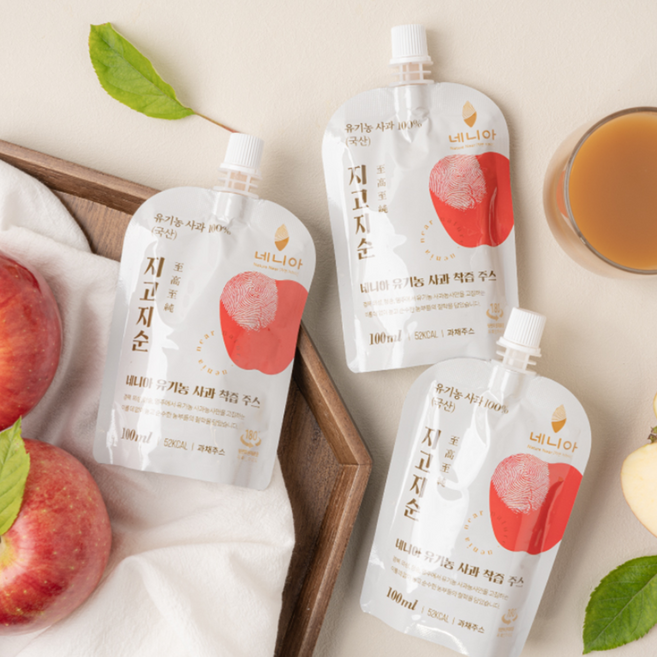 네니아 지고지순(유기농 사과즙) 100ml x 5개