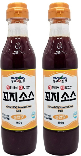 청우 더진한 꼬지소스 순한맛, 460g, 2개