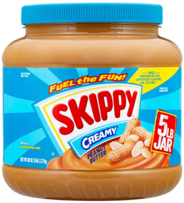 SKIPPY Creamy Peanut Butter 스키피 크리미 피넛버터 땅콩잼 80oz(2.27kg), 2.27kg, 1개