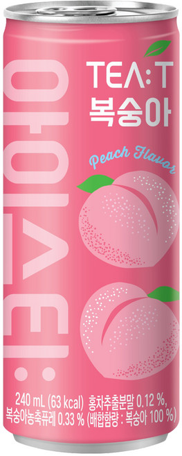 아이스티 : 복숭아 / 참맑은 업소용 가성비캔 30캔, 30개, 240ml