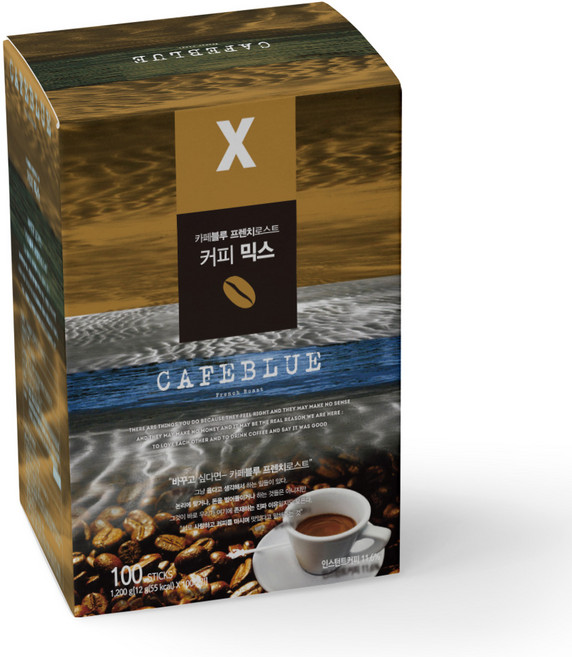 카페블루 프렌치로스트 커피믹스 100T 믹스커피 COFFEE, 12g, 1개, 100개입