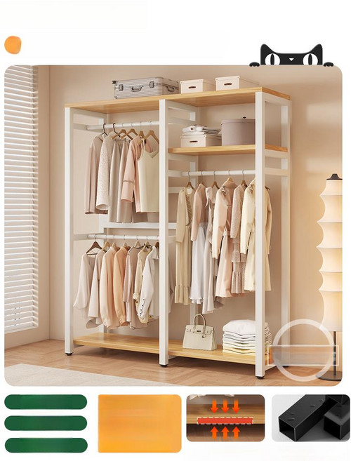 시스템행거 옷걸이행거 철제 조립식옷장 네이프 옷걸이, 백색 A형 커튼 없음 120