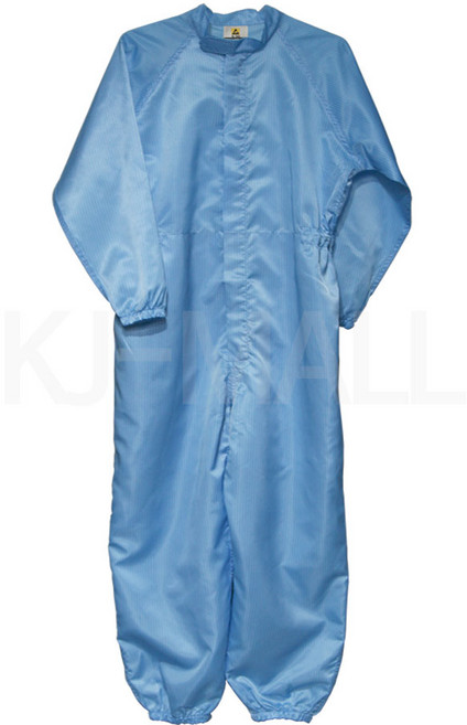 KJ 방진복 원피스 제전복 무진복 제전방진복 클린복 크린룸 반도체 정전기방지 작업복 C카라원피스, 스카이블루-4XL(115), 1개, 스카이블루