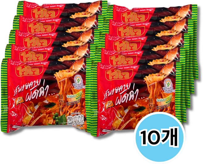 태국 라면 와이와이 팟 차 베이비 클램 플레이버 인스턴트 누들 60g x 10개 Waiwai Baby Clam Flavour Instant Noodles