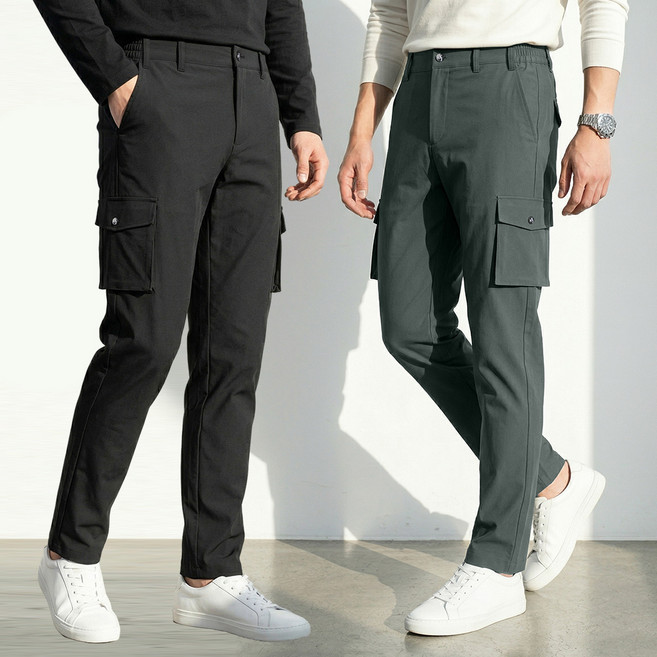 <김영주골프> (1+1) 남성 골프 스트레치 카고 팬츠_멀티필드