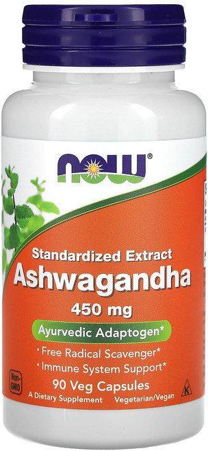 미국 Now foods Ashwagandha 아쉬와간다 90캡슐 (아쉬와간다 효능), 90정, 1개