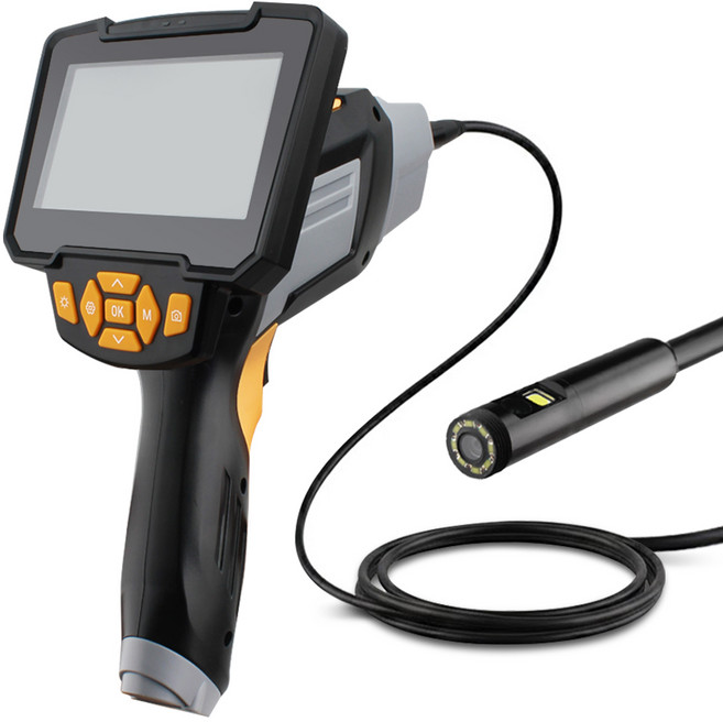 야토 듀얼 풀HD 캠 산업용 내시경 카메라 배관 하수구 차량 정비 NTS-D, 블랙, 1개, NTS-D1M