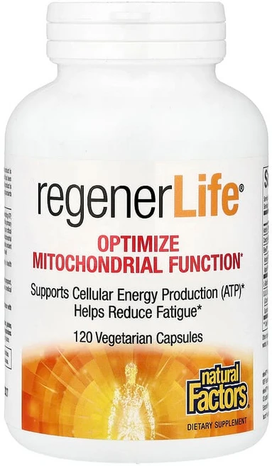 내추럴 팩터스 Natural Factors RegenerLife® 미토콘드리아 기능 최적화 베지 캡슐 120정124239원산지:기타, 1개 - 쿠팡