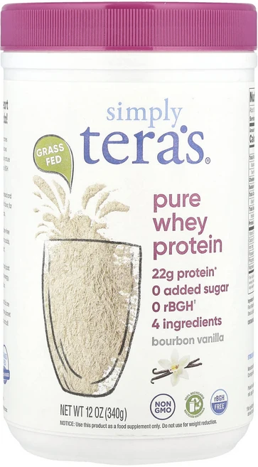 테라스웨이 목초 사육 Simply Pure 유청 단백질 버번 바닐라 340g(12oz), 340g, 6개 - 쿠팡