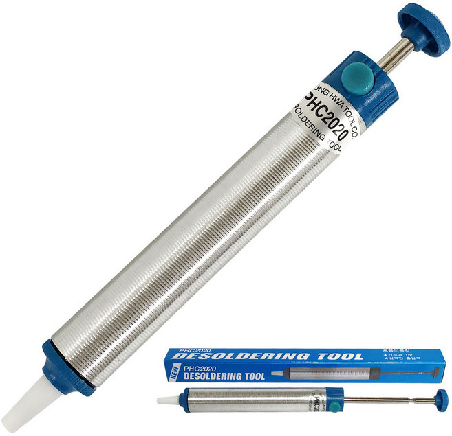 평화 납흡입기 디솔더링 펌프(PHC2020) 납제거 인두기, PHC2020, 1개