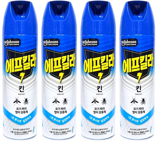 에프킬라 큐 수성에로솔 킨, 500ml, 4개