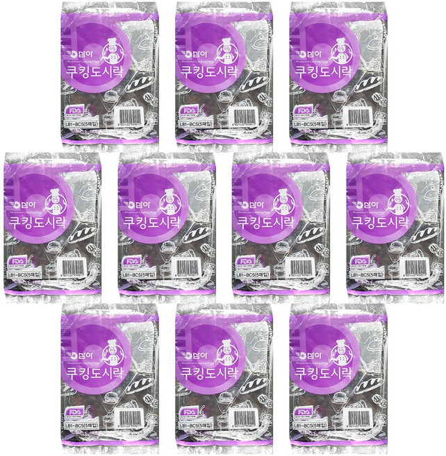 은박 쿠킹도시락 20 x 15 x 3.5cm (삼아 10개) X 10묶음, 1세트