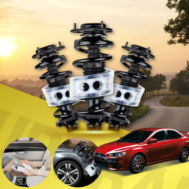 미쯔비시 랜서에볼루션 고성능 투명 우레탄 완충기 좌우세트 승차감UP 서스펜션보호 차고복원, 전륜좌우