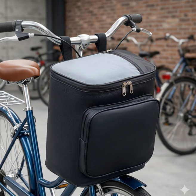 살림주의보 킥보드 자전거 대용량 가방, 검정색, 1개