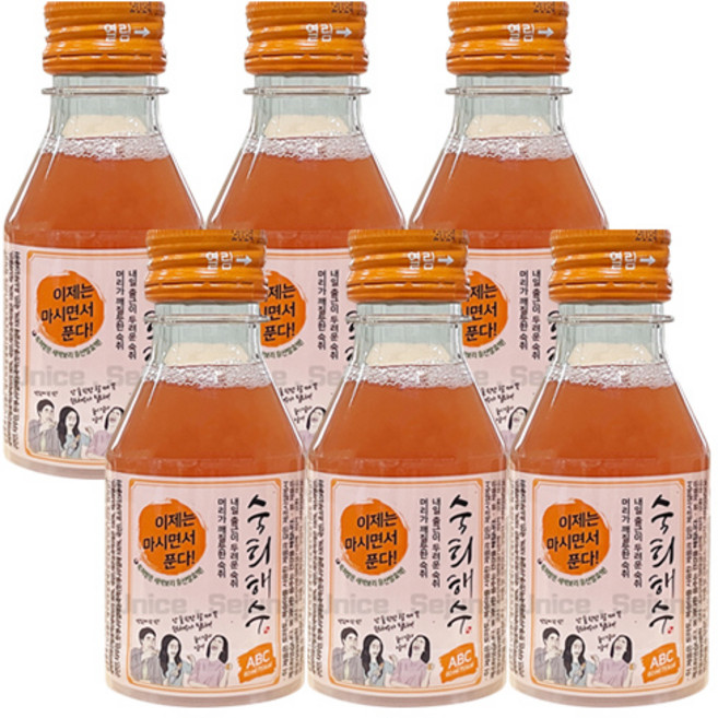 숙취해소 음료 숙희해수 ABC 60mL, 6개