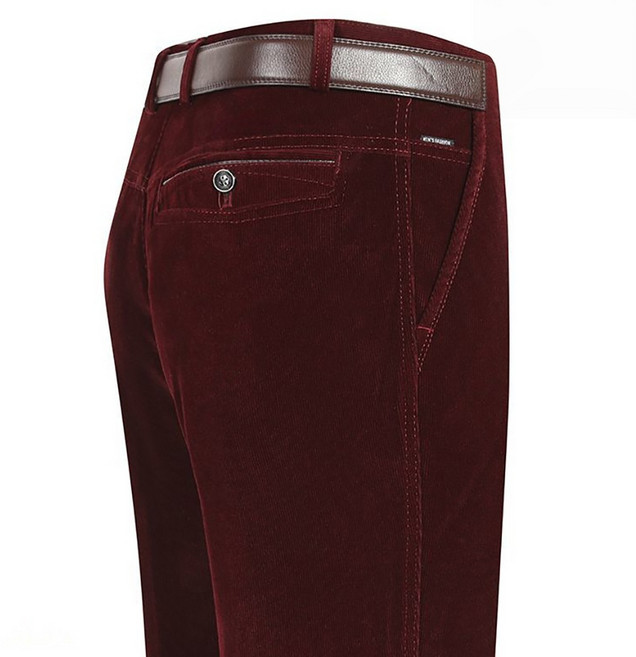 ROYALBELLE 남성 코듀로이 안감 따뜻한 하이웨스트 여유핏 데일리 겨울 팬츠 B05120620