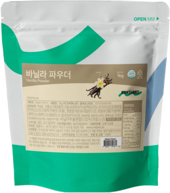 민트라벨 바닐라 파우더, 1개입, 1개, 1kg